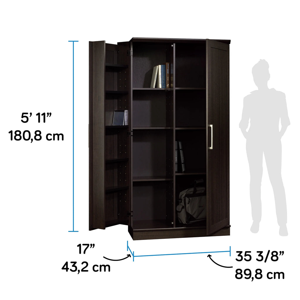Sauder Homeplus Storage Cabinet, Sienna Oak Finish