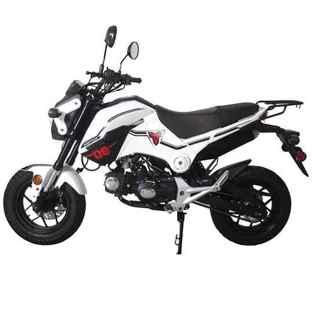 TAO TAO HELLCAT 125cc Motorcycle Gas Pit Bike DirtBike 125 Motorcycle for Adults and youth- White color