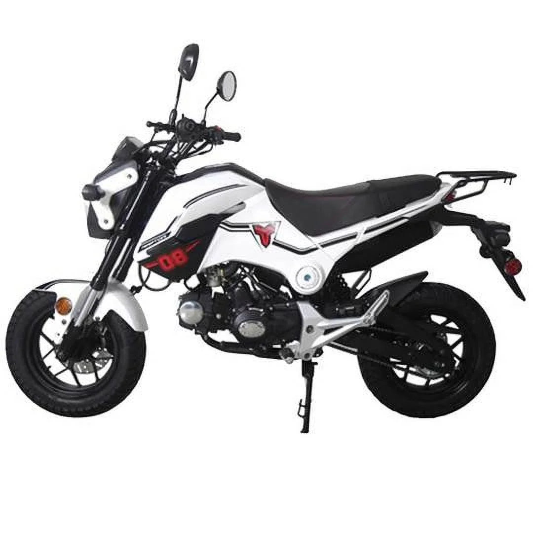 TAO TAO HELLCAT 125cc Motorcycle Gas Pit Bike DirtBike 125 Motorcycle for Adults and youth- White color