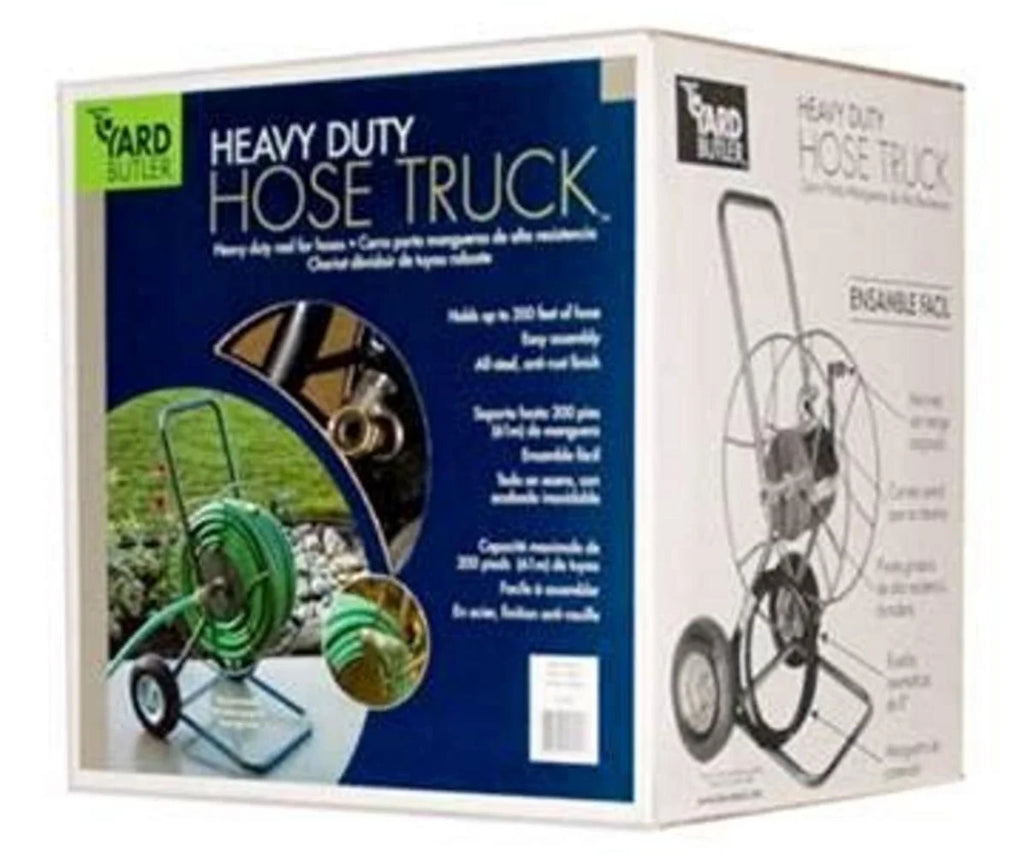 Yard Butler 2-Wheeled Garden Hose Reel Cart - Carry Up To 200 Foot, Heavy Duty, Rust-Resistant, Portable Metal Hose Winder Suitable for Lawn & Garden - Outdoor Water Hose Reel Cart With Wheels