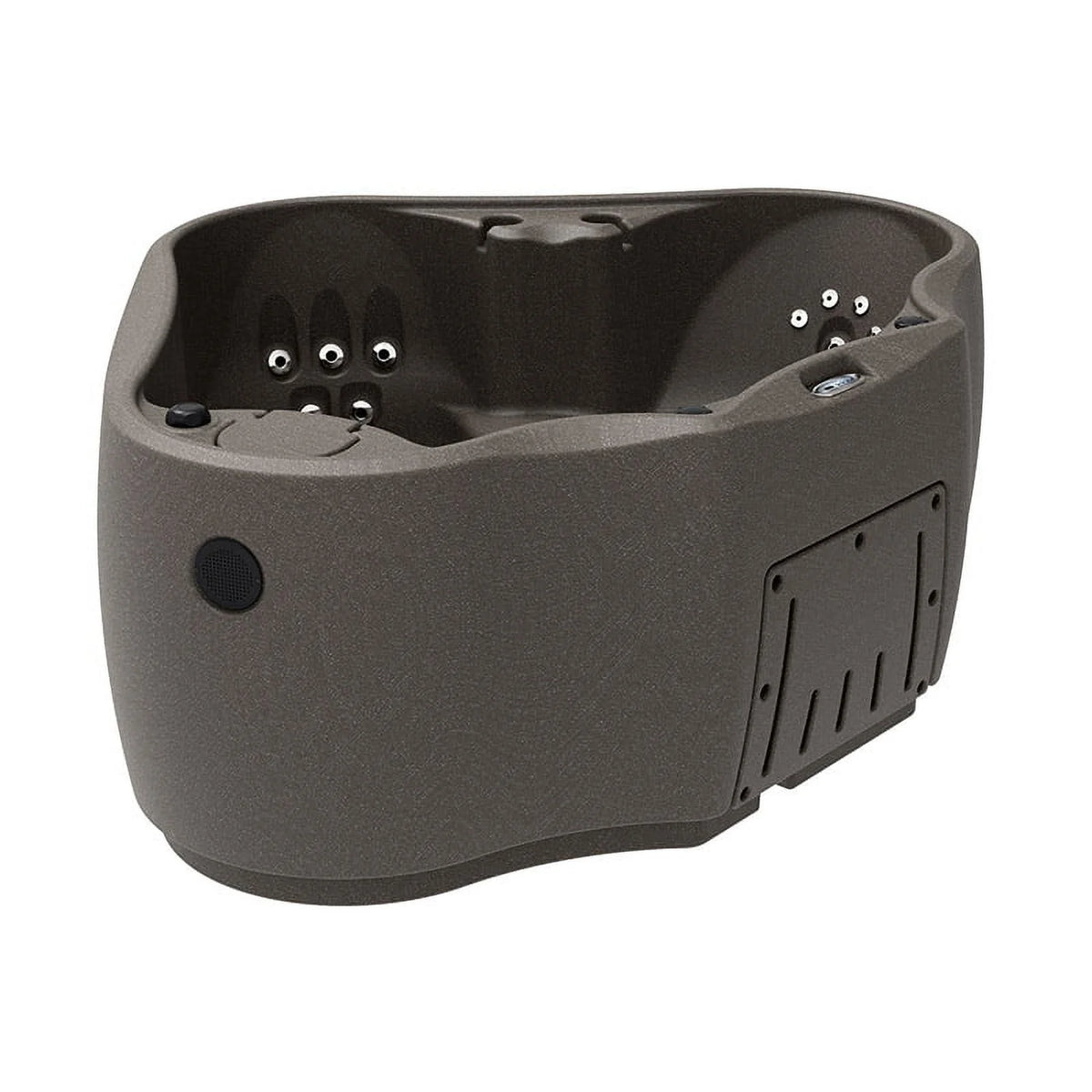 Aquarest Spas AR-300 Premium 2-Person, 20-Jet Oval Plug and Play Hot Tub with Ozonator - LED Waterfall - 2hp pump - Graystone