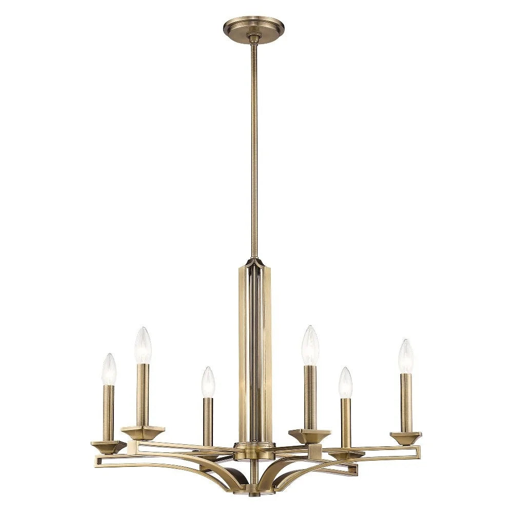 Livex Lighting Trumbull 6 Light Chandelier in Antique Brass