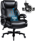 Waleaf Heavy Duty Big and Tall Office Chair 500lbs with Adjustable Lumbar Support,High Back Office Chair for Adults