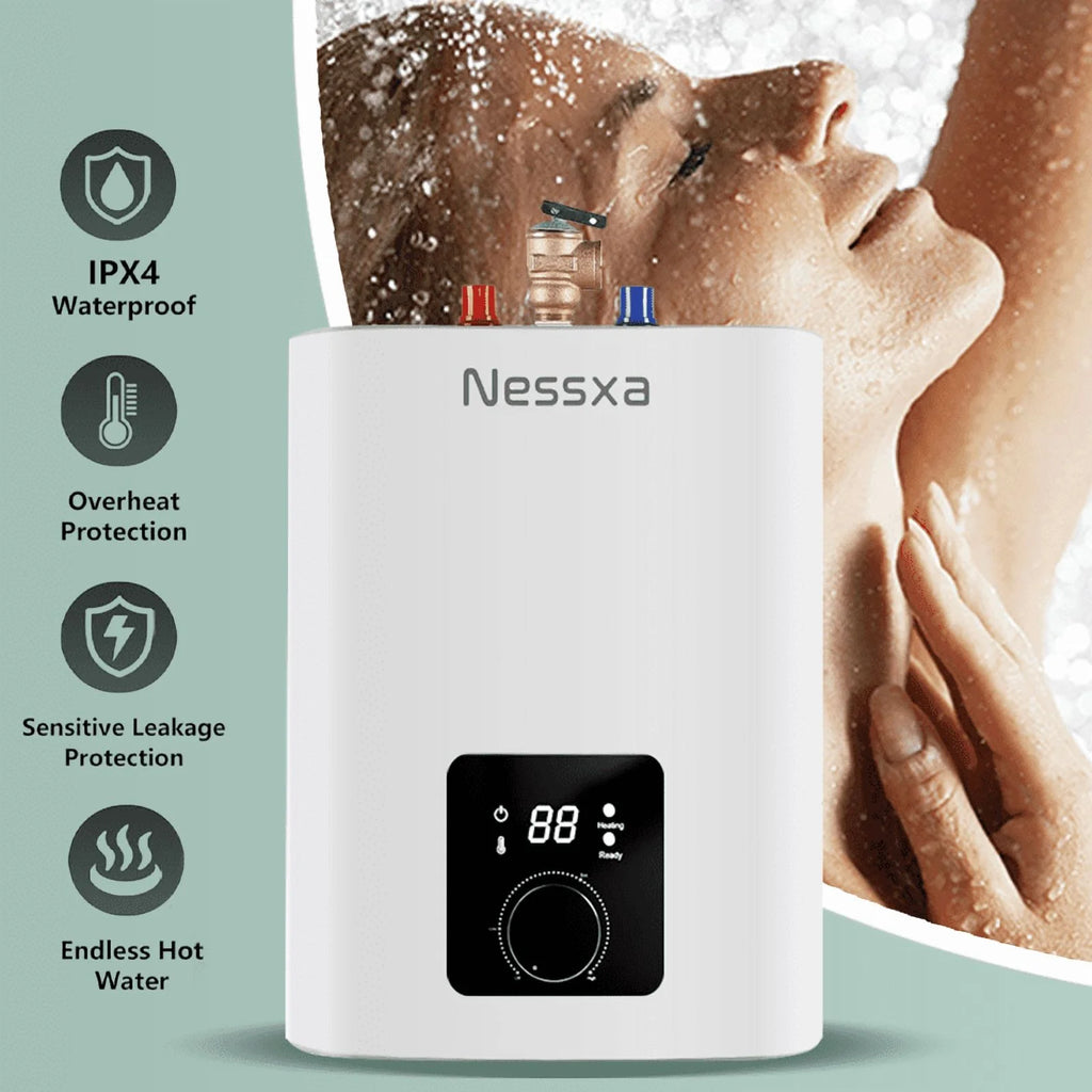 8 gallon mini instant electric water heater, 110V/1500W, kitchen sink quick heating water heater, bathroom household energy-saving water heater, instant heating, saving electricity and space