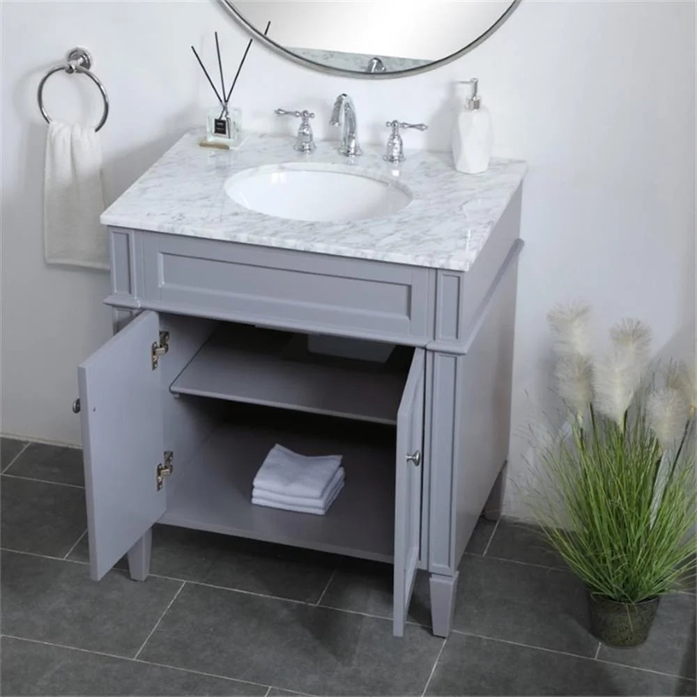 Elegant Kitchen and Bath 30 inch Single bathroom vanity in Grey