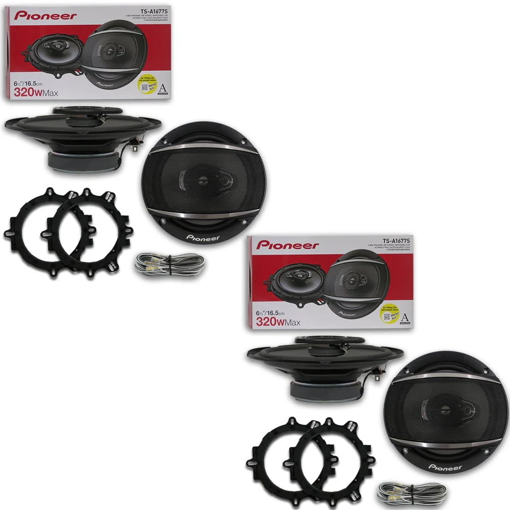 4 x Pioneer 6.5 Inch 6.5" 3-way Car Audio Coaxial Speakers 320 Watts Max