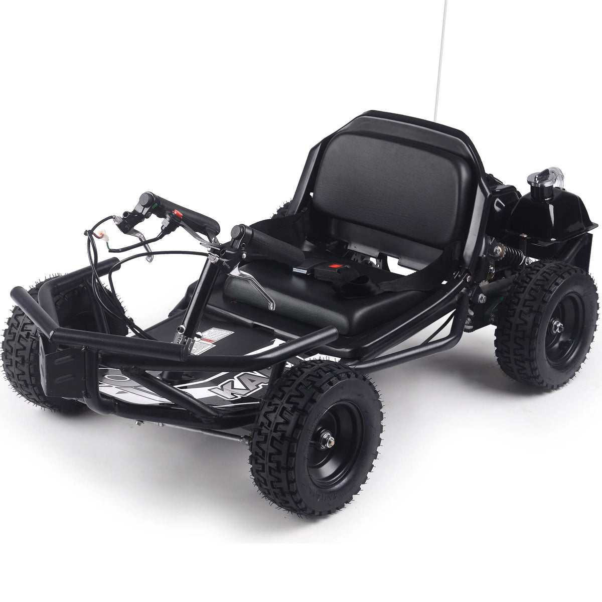 SAY YEAH Gas Go Kart,Sturdy Steel Frame Go Kart for Kids 8+,20mph Top Speed,185lbs Max,Black