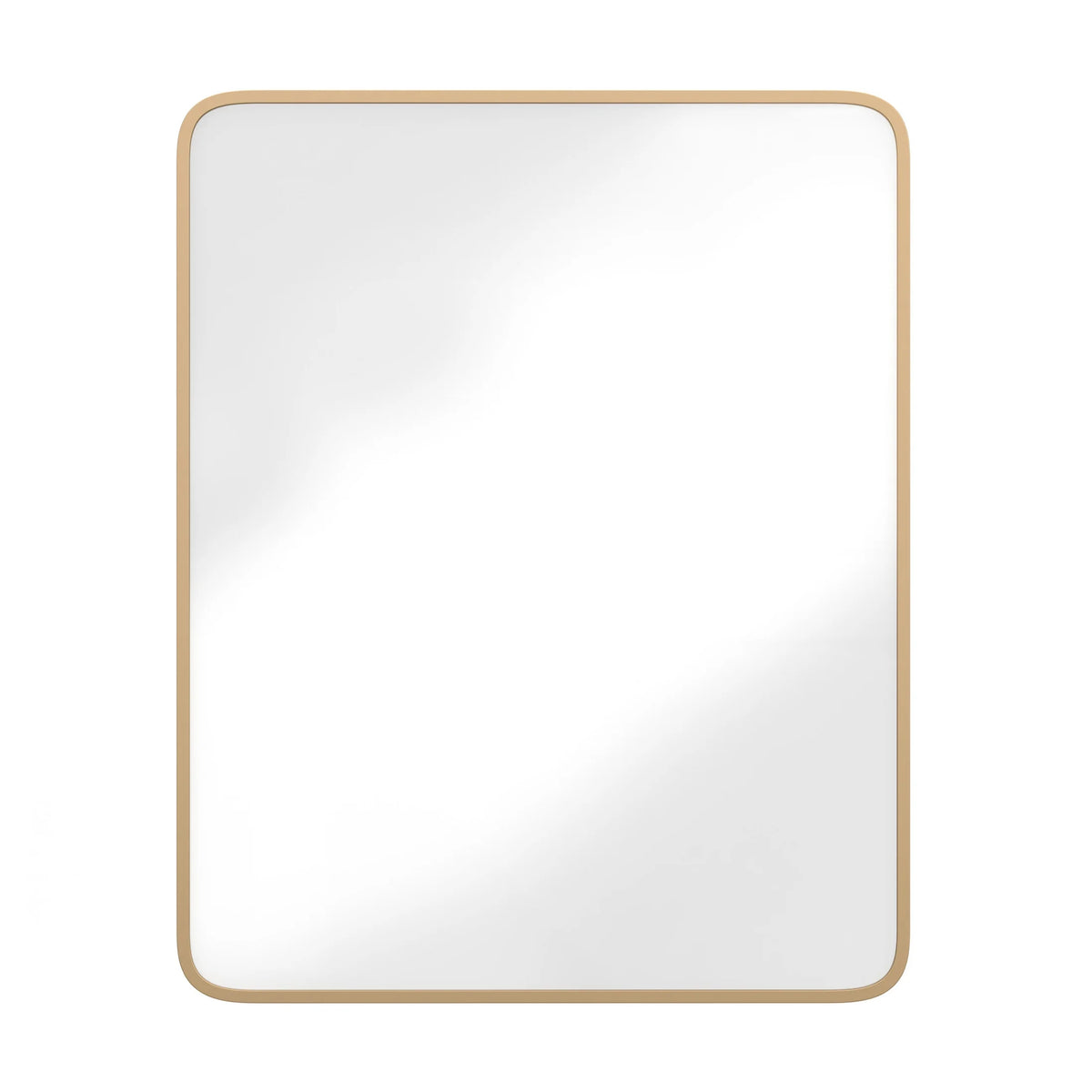 Merrick Lane 24" x 30" Reversible Bathroom Wall Medicine Cabinet with Rounded Rectangular Beveled Mirror and Black Metal Frame and Shelves