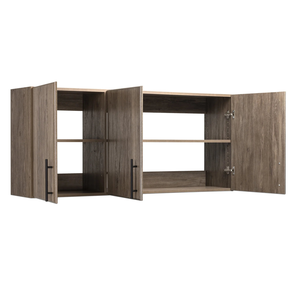 Prepac Elite Wall Cabinet, Versatile Adjustable Garage Wall Cabinet by Prepac, Tall 3-Door, 54"W x 24"H x 12"D, BEW-5424, Black