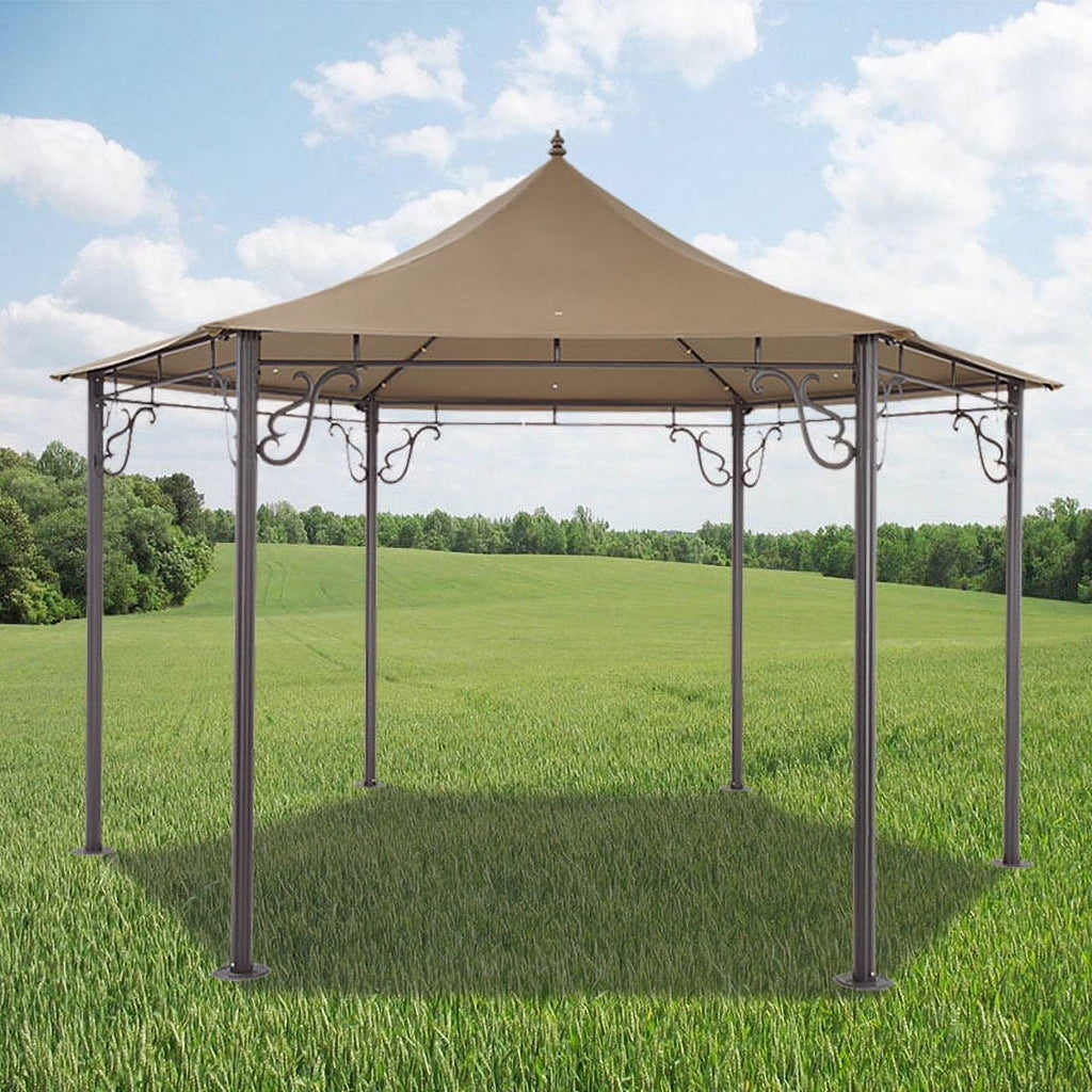 Garden Winds Replacement Canopy Top for Pacific Grove Hexagon Gazebo, RipLock 350