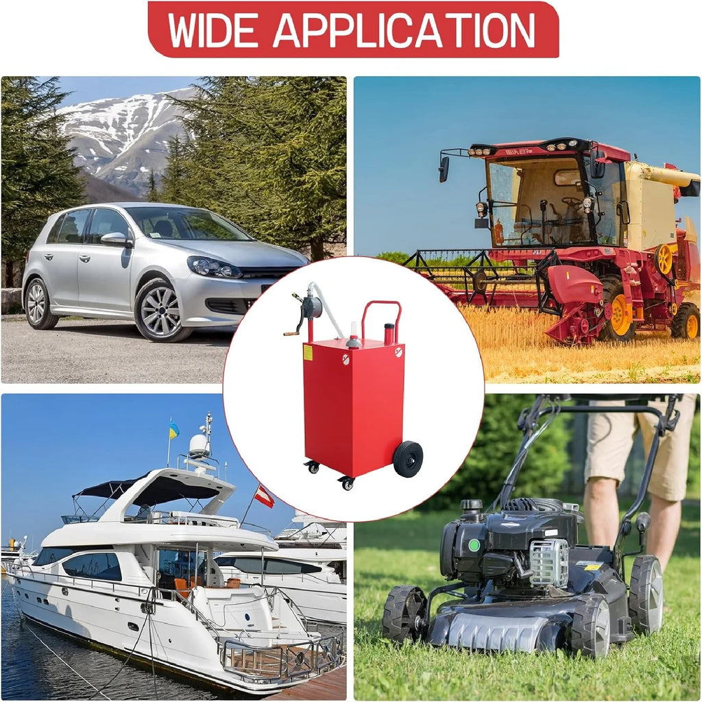 Ladcaser 30/45/50 Gallon Portable Oil Transfer Fluid Diesel Fuel Storage Tanks Gas Caddy Storage Diesel Kerosene Storage Containers for Boat, ATV, Car, Motorcycle
