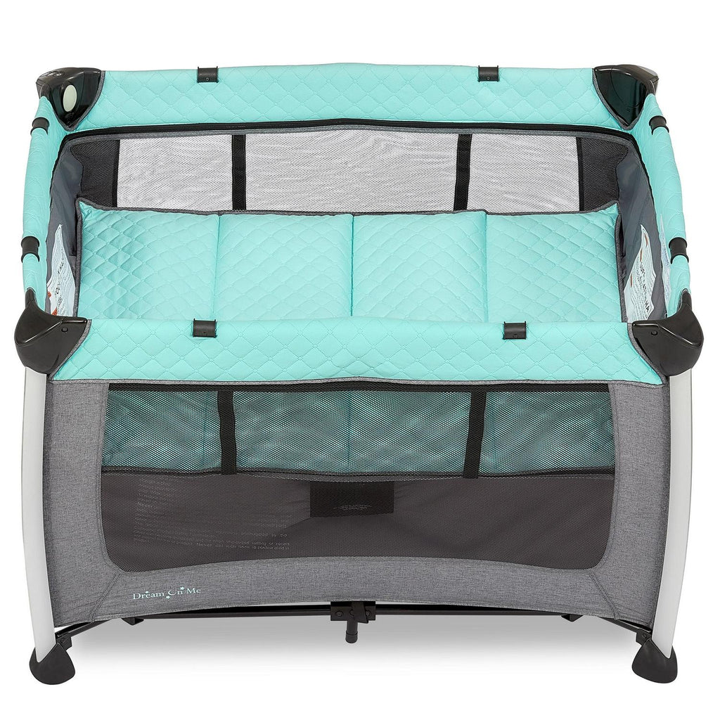 Dream On Me Princeton Deluxe Nap N Pack 3-in-1 Convertible Playard. Changer and Bassinet in Mint