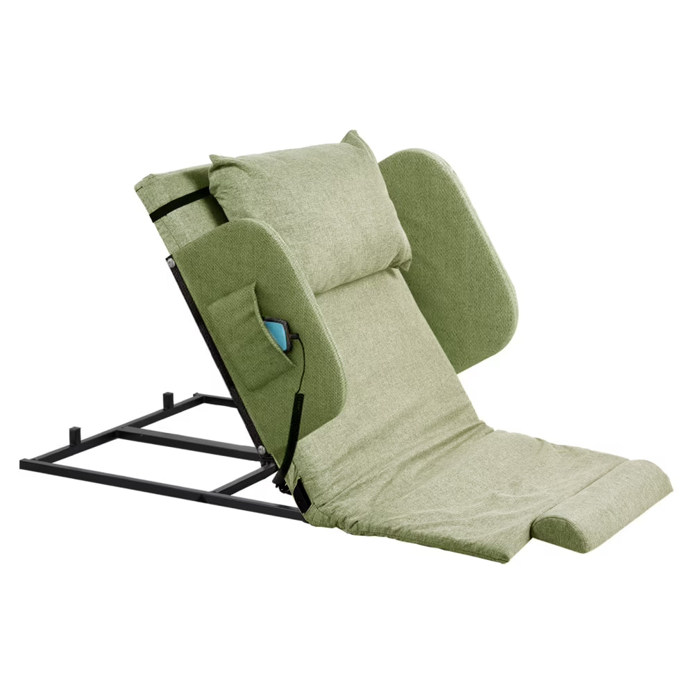 Adjustable Power Lifting Bed Backrest for Elderly Patient Injured, Sit-up Back Rest Chair for Neck Lumbar Back Support, Electric Lifting Backrest for Bed (Gray)