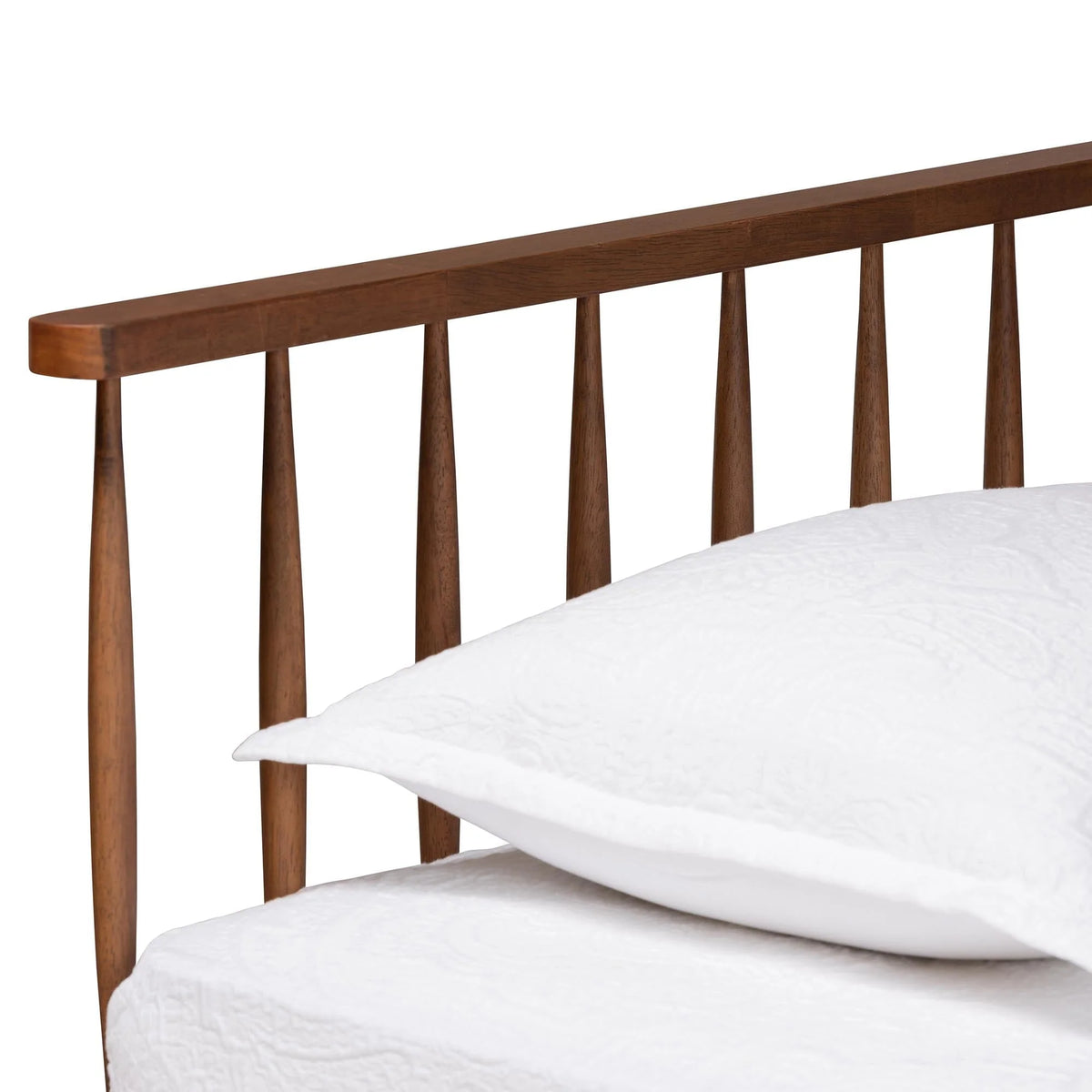 Baxton Studio Matilda Mid-Century Modern Ash Walnut Finished Wood Twin Size Daybed