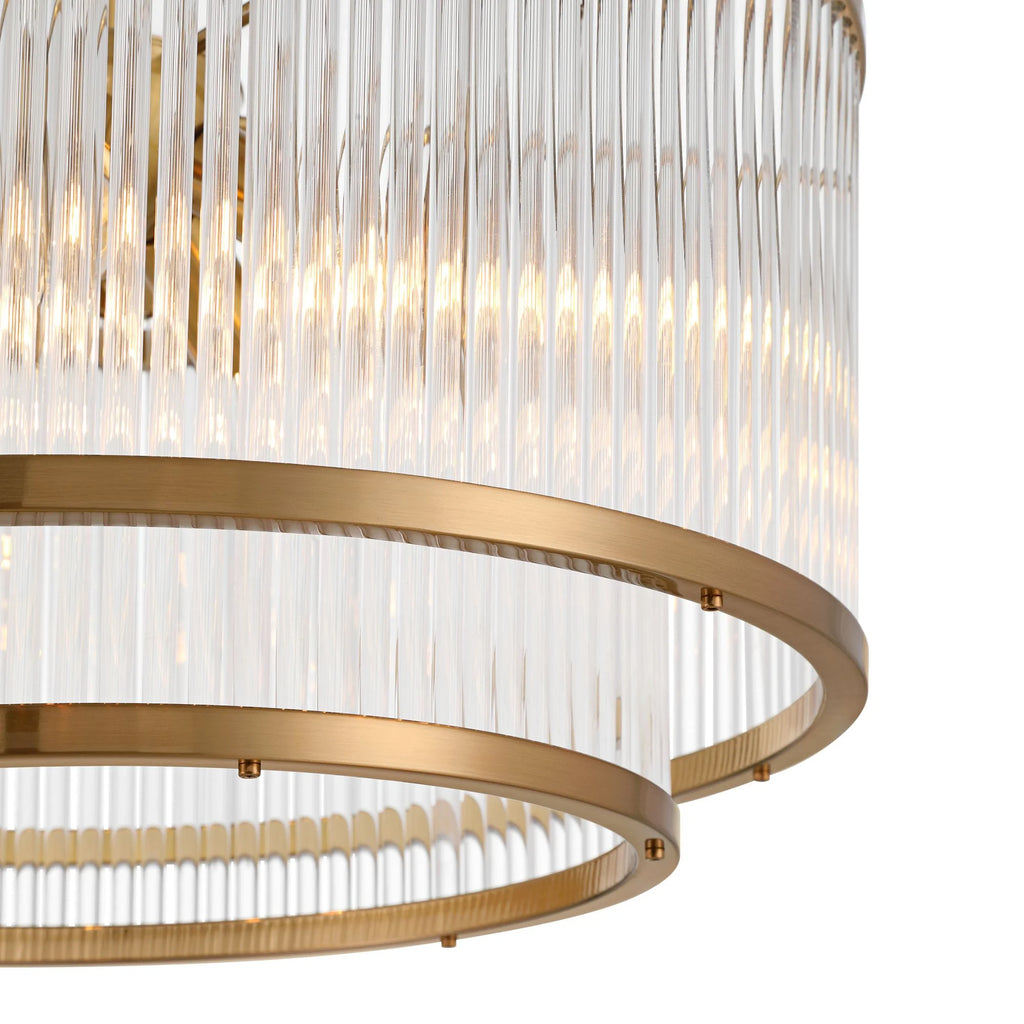 Possini Euro Design Warren 16 1/4" Modern Semi Flush-Mount Ceiling Light Fixture Kitchen Foyer Drum 5-Light Bronze Finish Crystal