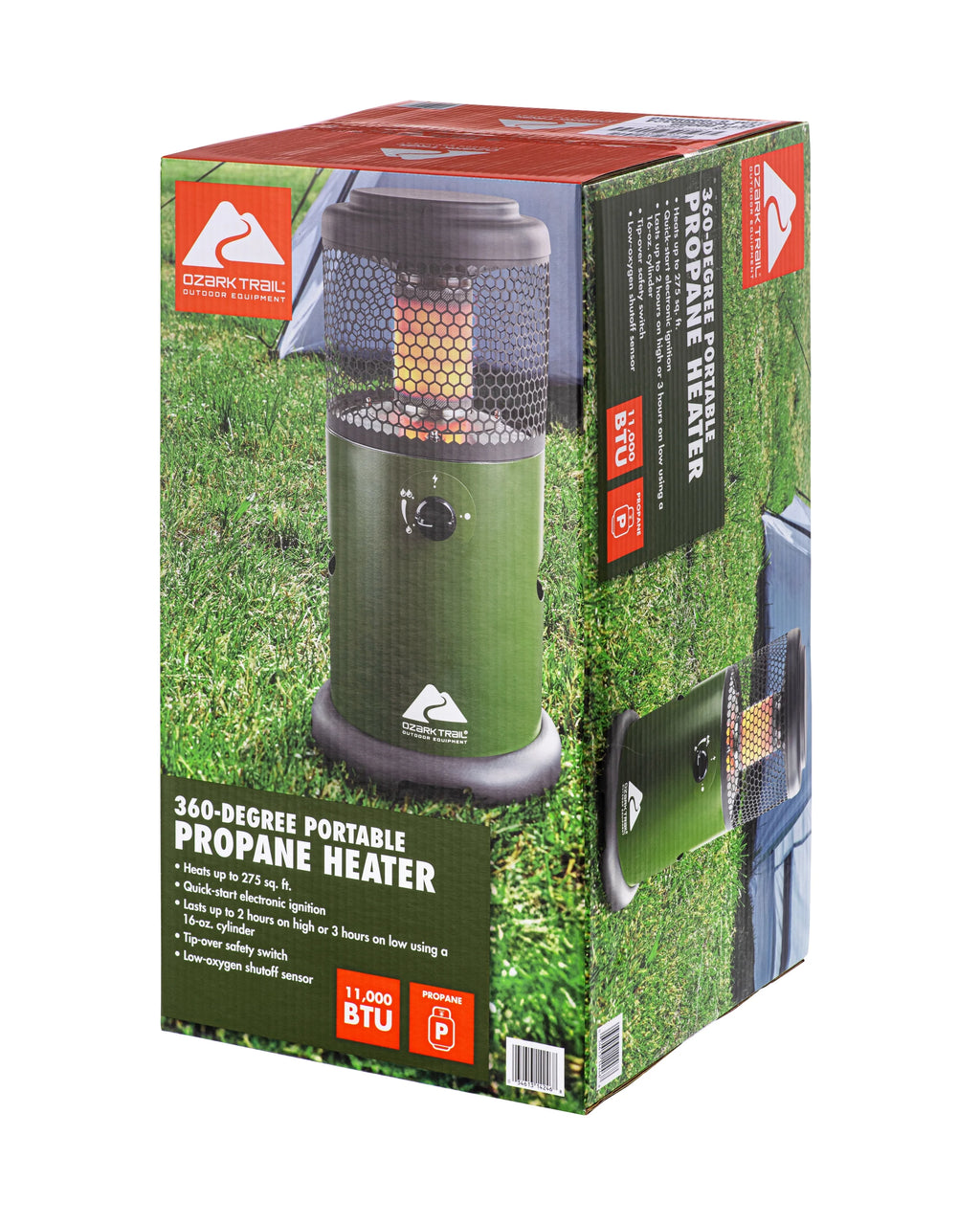 Ozark Trail 360�� Propane Portable Indoor/Outdoor Heater, Green