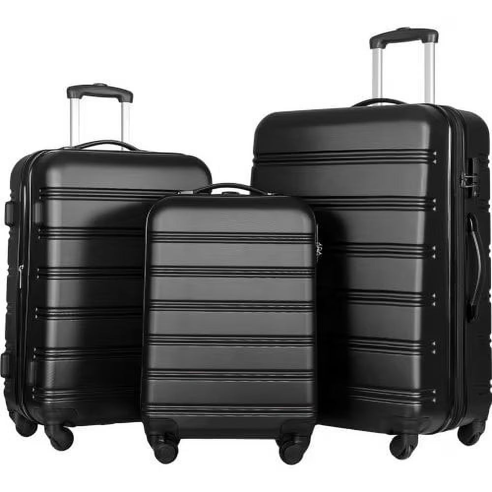 Expandable Suitcase Set of 3 with Double Spinner Wheels, Indestructible PP Material Hard Shell Luggage Sets TSA Lock, Carry on Expandable, Lightweight,20" 24' 28",Pink