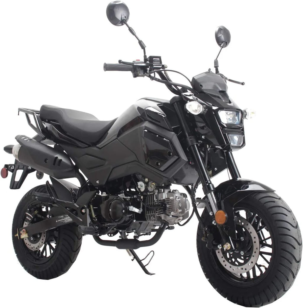 HHH Upgraded New 125cc Motorcycle Bike VADER 125 HELLCAT Dual Sports 125cc Motorcycle Bike Youth Adults Gas Motorcycle Big Headlights ( RED )