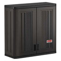 Suncast Commercial Grade Resin 1-Shelf Wall Storage Cabinet for Garage or Shed, Black