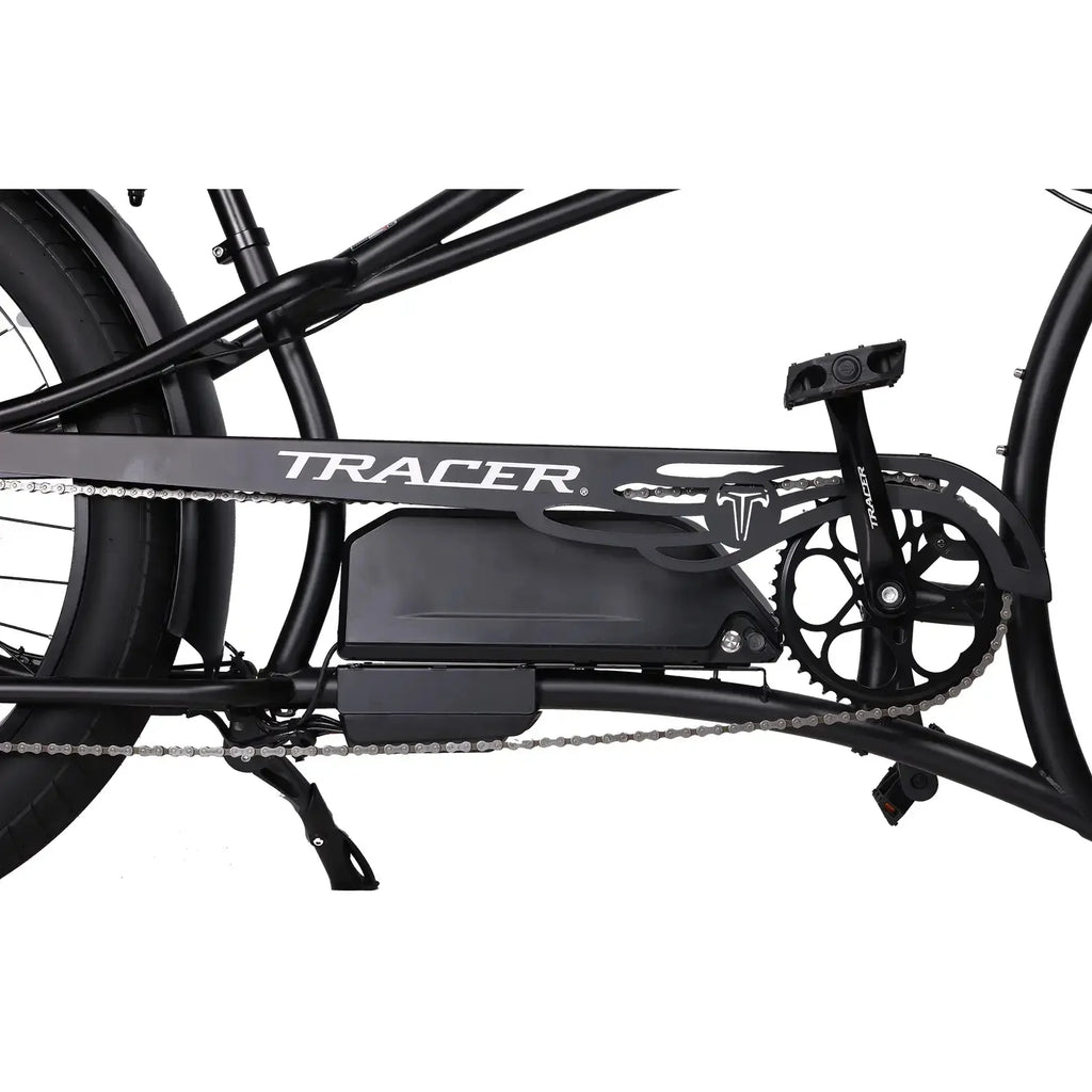 Tracer Legend GT7 Cruiser Chopper E-bike, 1000W Motor, 7 Speed, Disc Brake, for Men, Matte Black