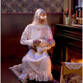 Haunted Hill Farm 2.9 ft Animatronic Gravely Granny by Tekky Halloween Decoration with Motion-Activated Sounds, HHGRVLYGRNY-1FLSA