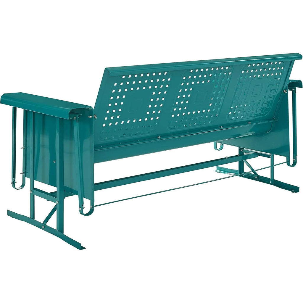 BATES METAL SOFA GLIDER IN TURQUOISE
