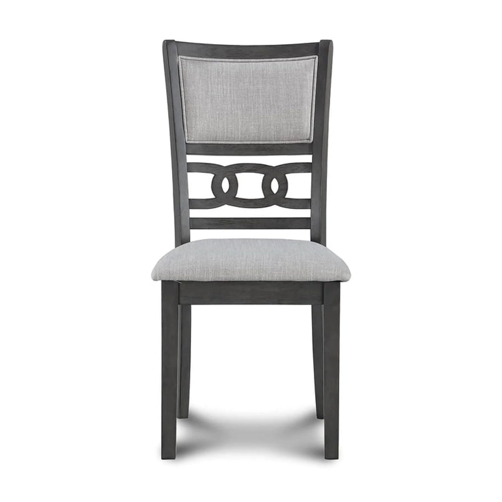 New Classic Gia 3 Piece Contemporary Rubberwood Dining Table Set, Gray