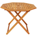 Sunnydaze 35.5" Meranti Folding Octagon Outdoor Dining Table