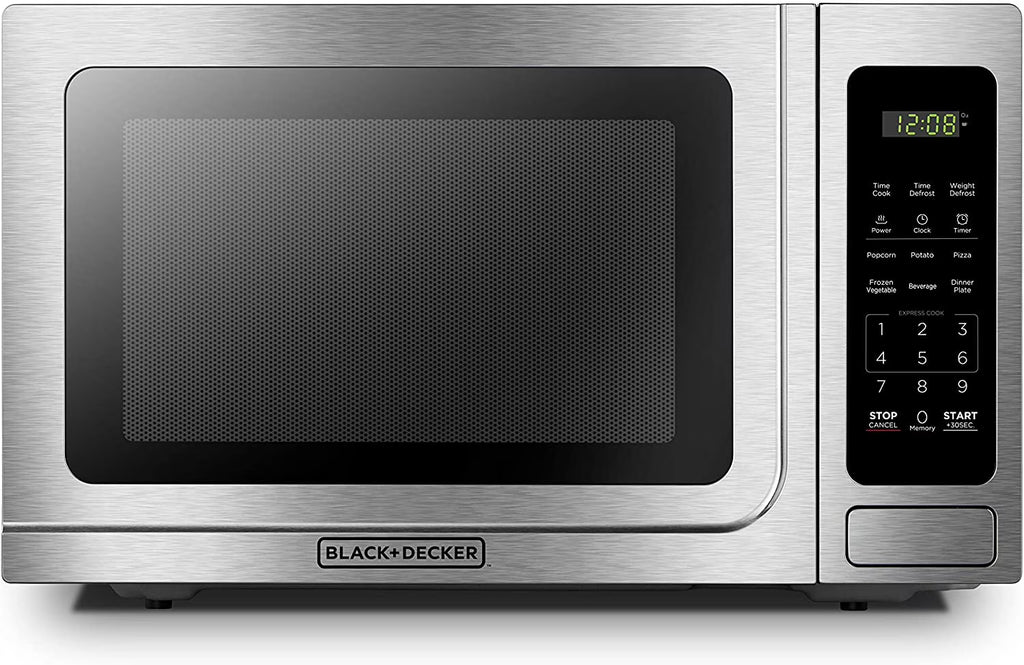 BLACK+DECKER 1.4 cu ft Countertop Microwave Ovens in Stainless Steel