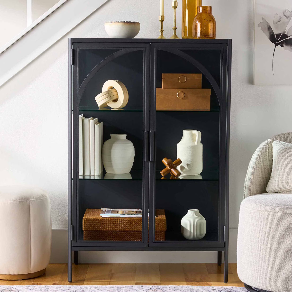 Better Homes & Gardens Nola Accent Cabinet, Black Finish