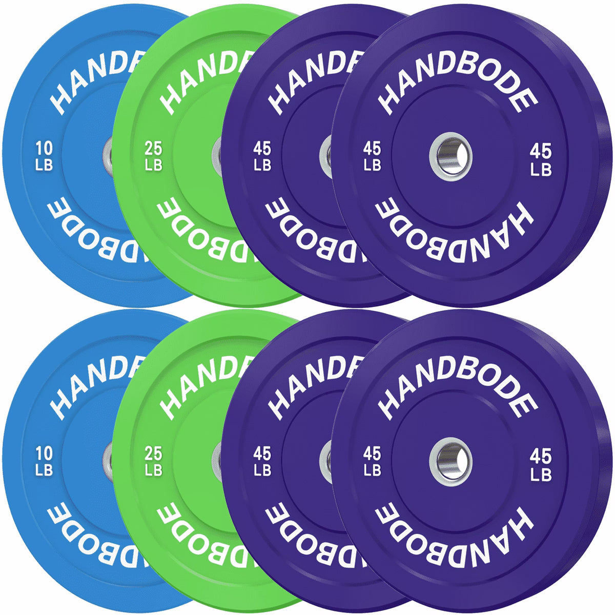 HANDBODE Bumper Plates Olympic Weight Plates, Colored Rubber plate for Weight Lifting and Strength Training 140LB