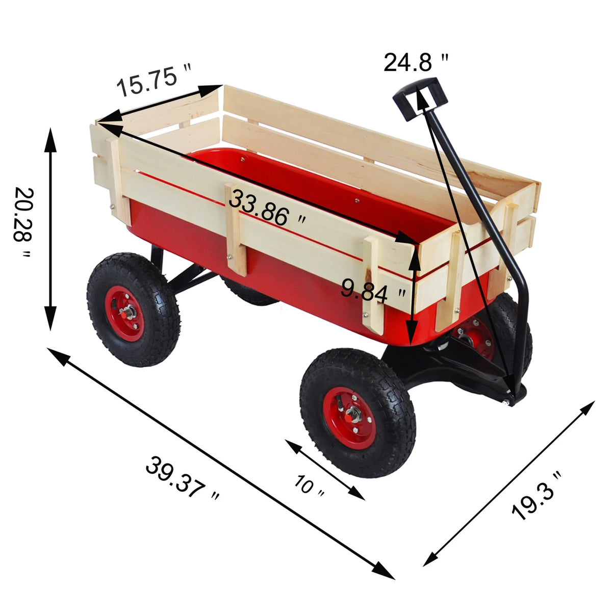Collapsible Folding Wagon, Push Pull Foldable Beach Wagon Cart with All-Terrain Wheels, Heavy Duty Utility Grocery Wagon for Outdoor Camping Garden Sport Shopping,Pink