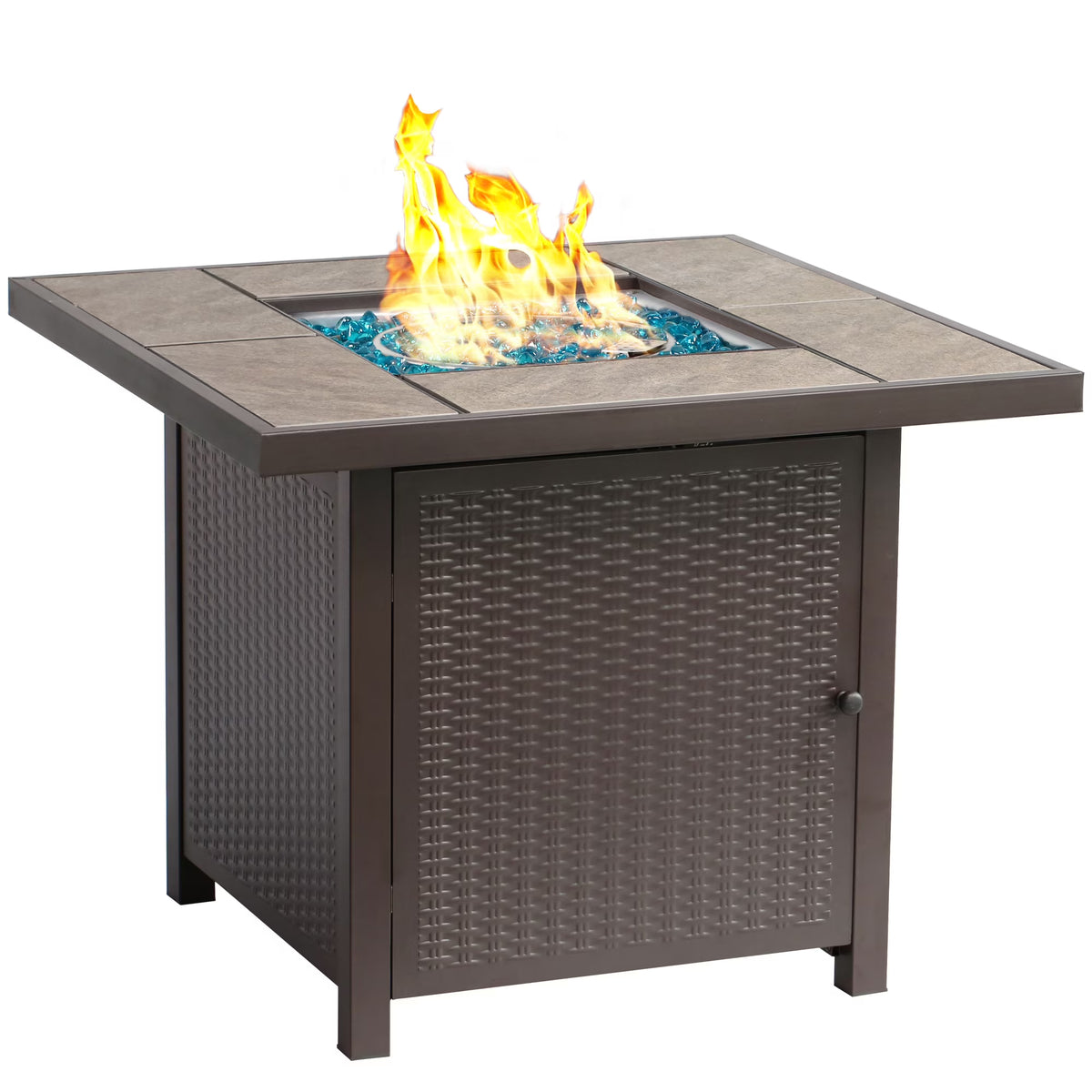Propane Fire Pit Table Gas Fire Pit Table BALI OUTDOORS 32���� Square Fire Pit Brown