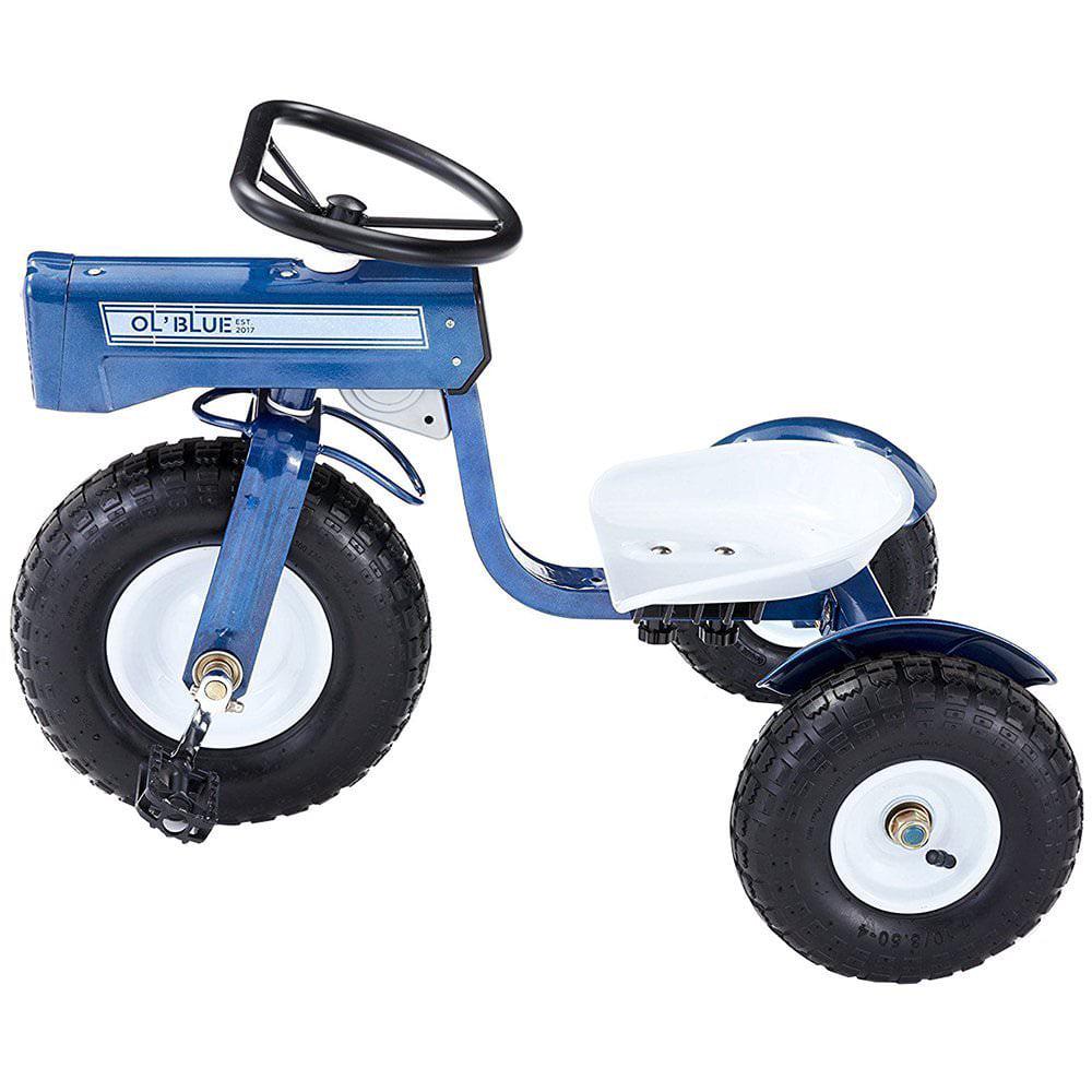 Tricam Ol- Blue Tractor Tricycle. 22″ Steel Toddler Bike Kids Ride On Toy