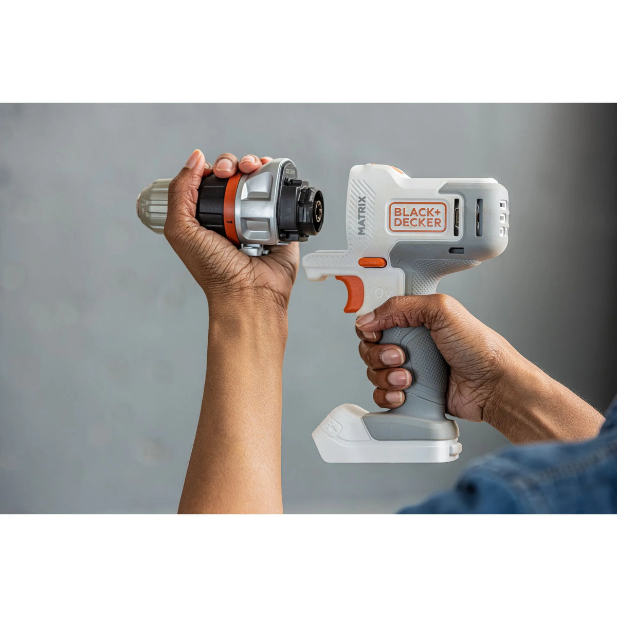 BLACK+DECKER 20V MAX* Matrix Cordless Combo Kit, 6-Tool, White And Orange, (BDCDMT1206KITWC)