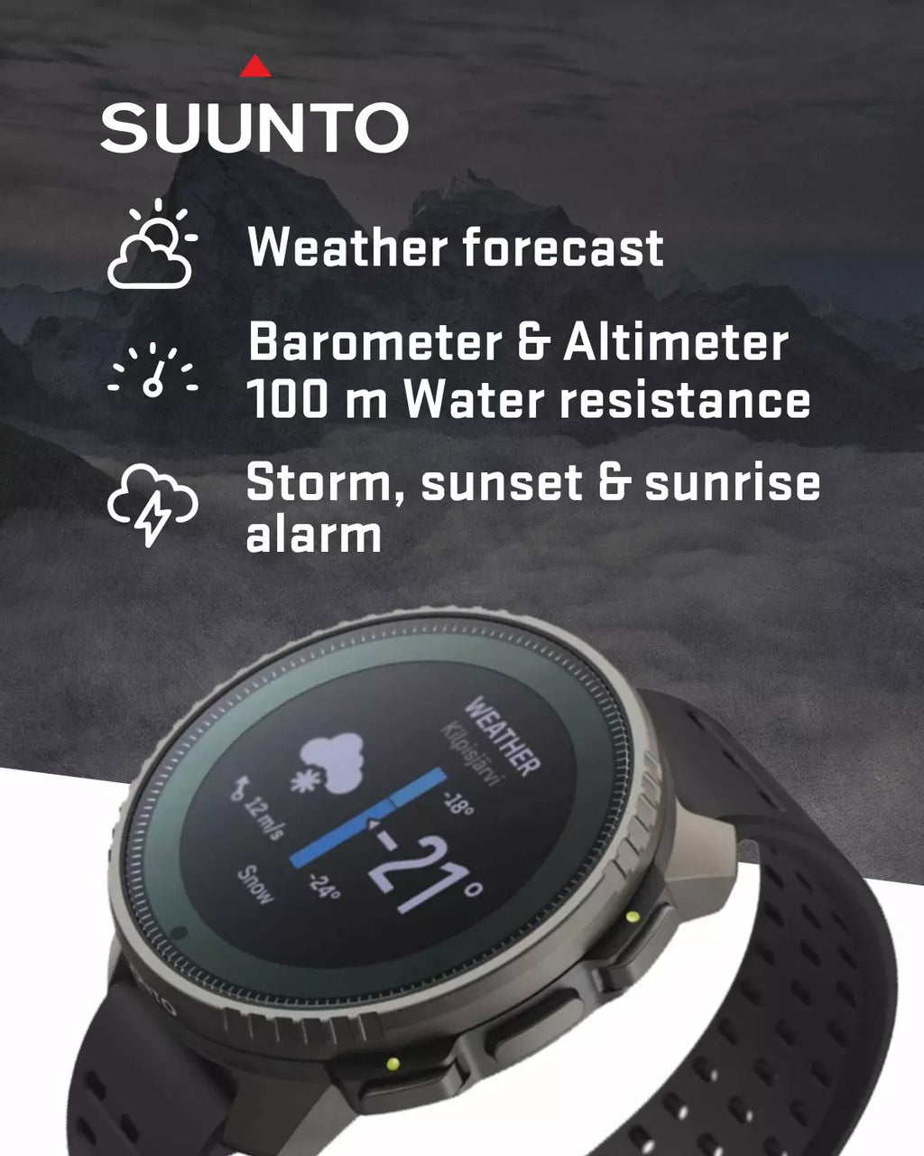 Suunto Vertical Watch, All Black, One Size