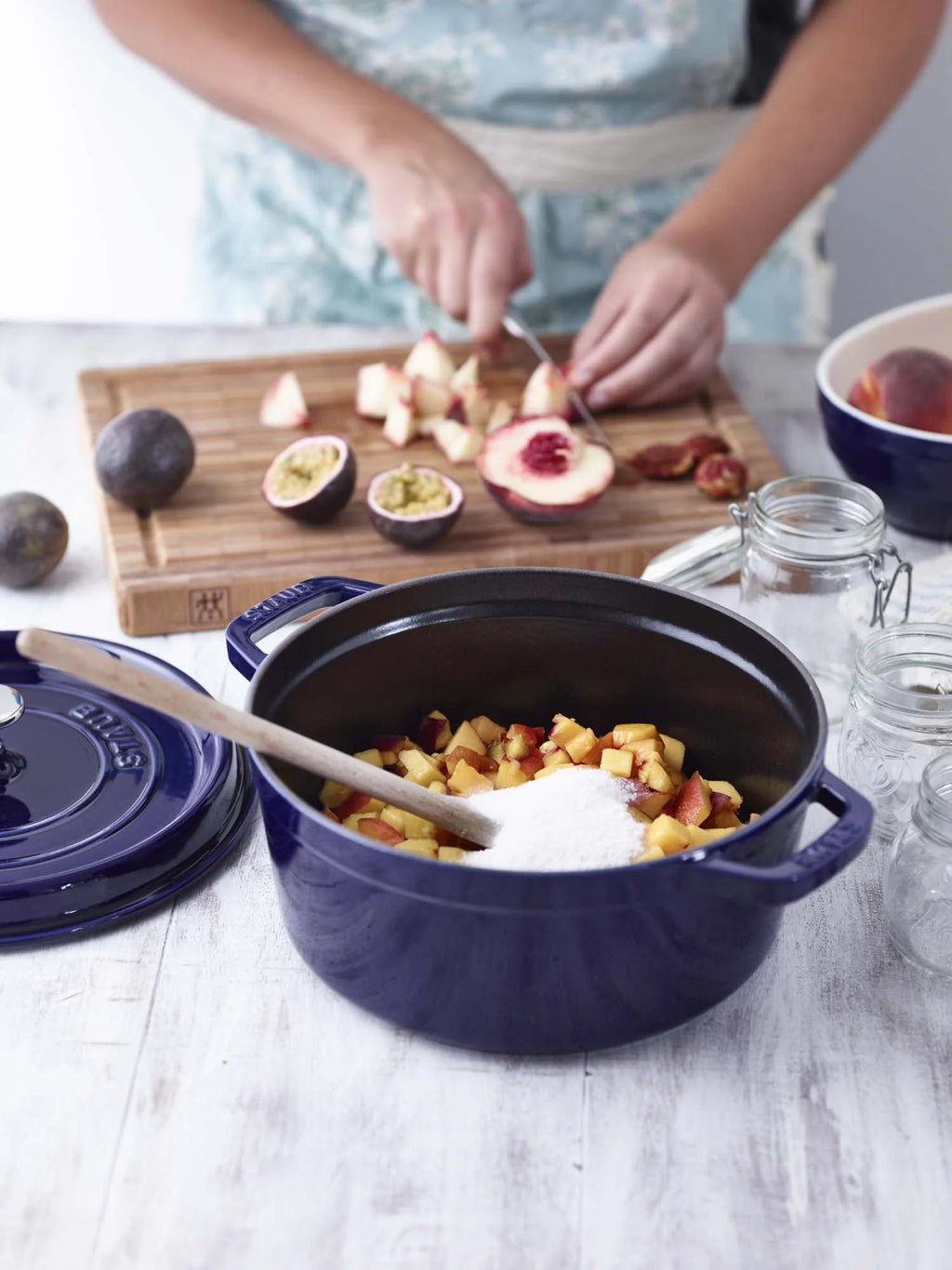 Staub Cast Iron 5.5-qt Round Cocotte - Cherry