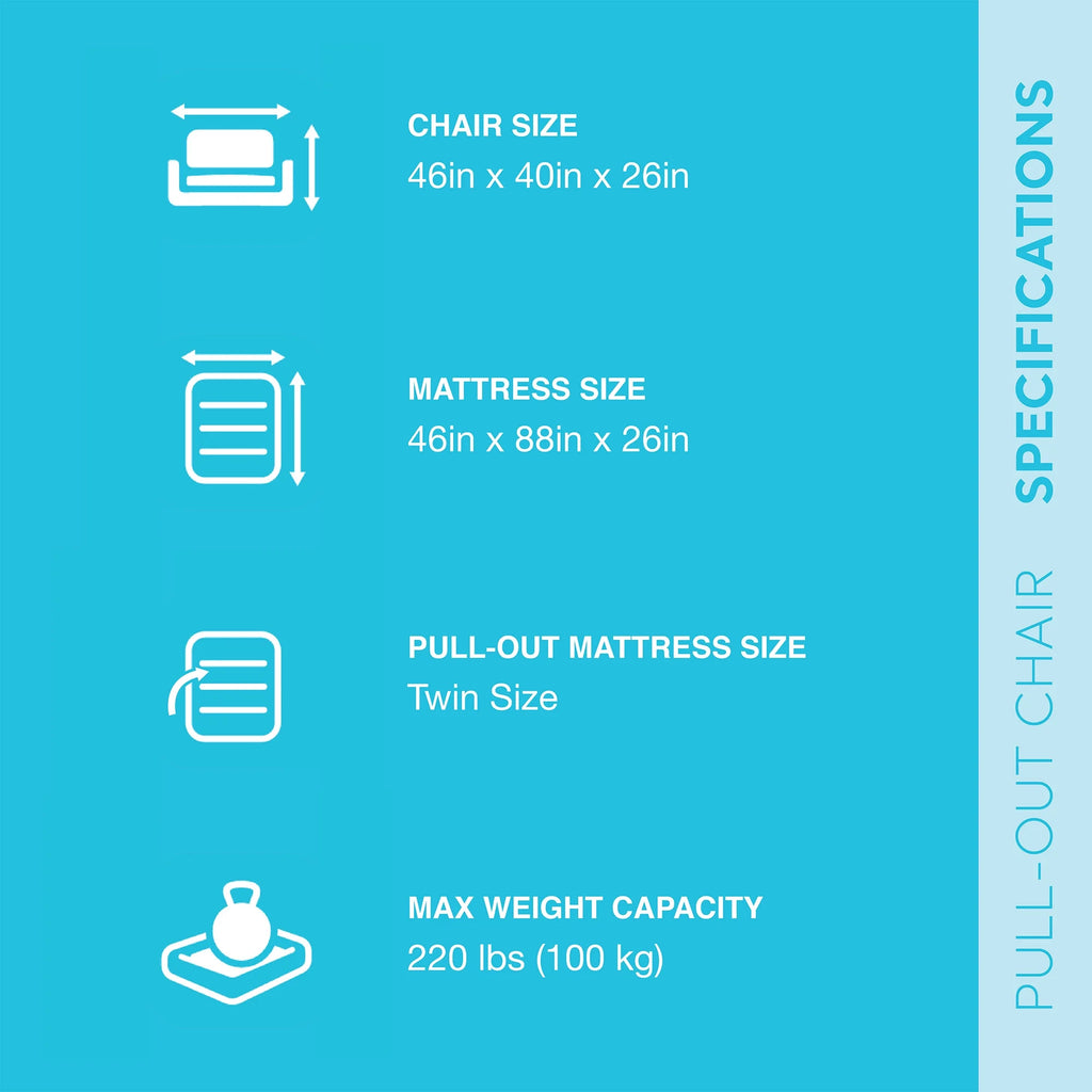 Intex Inflatable Pull Out Sofa Chair Sleeper w/ Twin Sized Air Mattress (3 Pack)