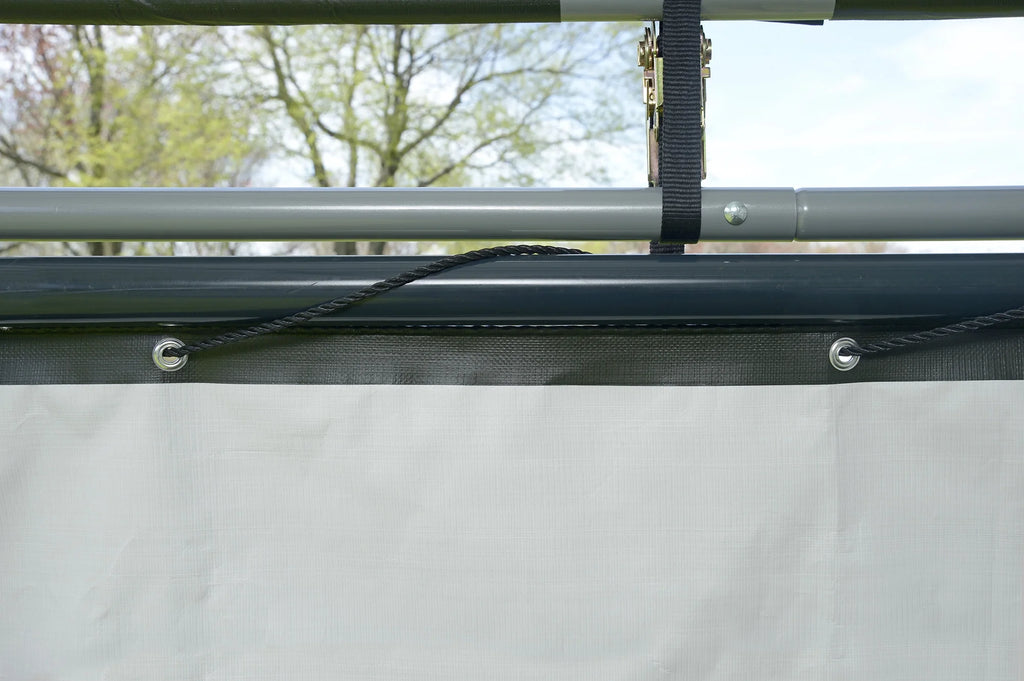 ShelterLogic 12' x 12' Corral Shelter and Livestock Shade Waterproof and UV Treated Universal Cover for Horses, Goats, and Other Livestock (Corral Panels Not Included)