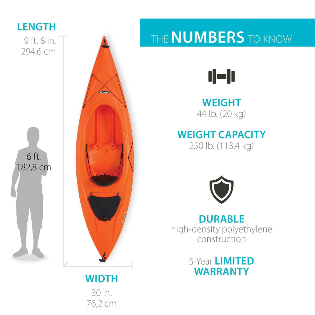 Lifetime Payette 98 Sit-In Kayak - Glacier Blue - 90692