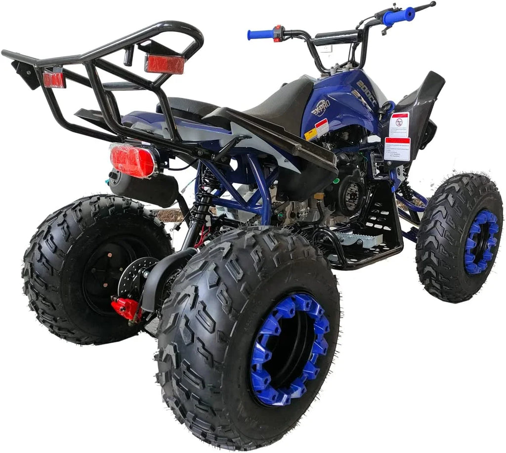 X-Pro Brand New 200cc Gas ATV, Automatic Transmission with Reverse LED Headlights Big 23"/22" Tires