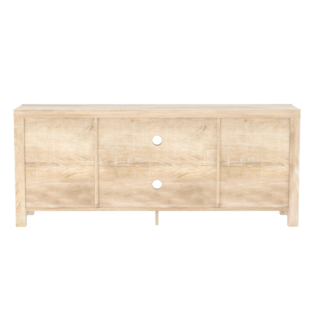 Walker Edison Modern Farmhouse Barn Door TV Stand for TVs up to 65", Grey Wash