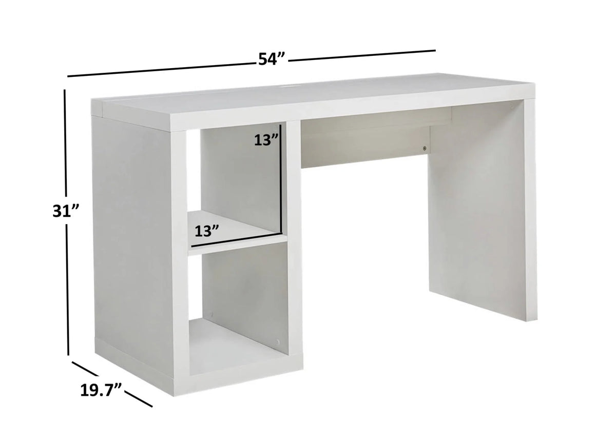Better Homes & Gardens Cube Storage Office Desk, White