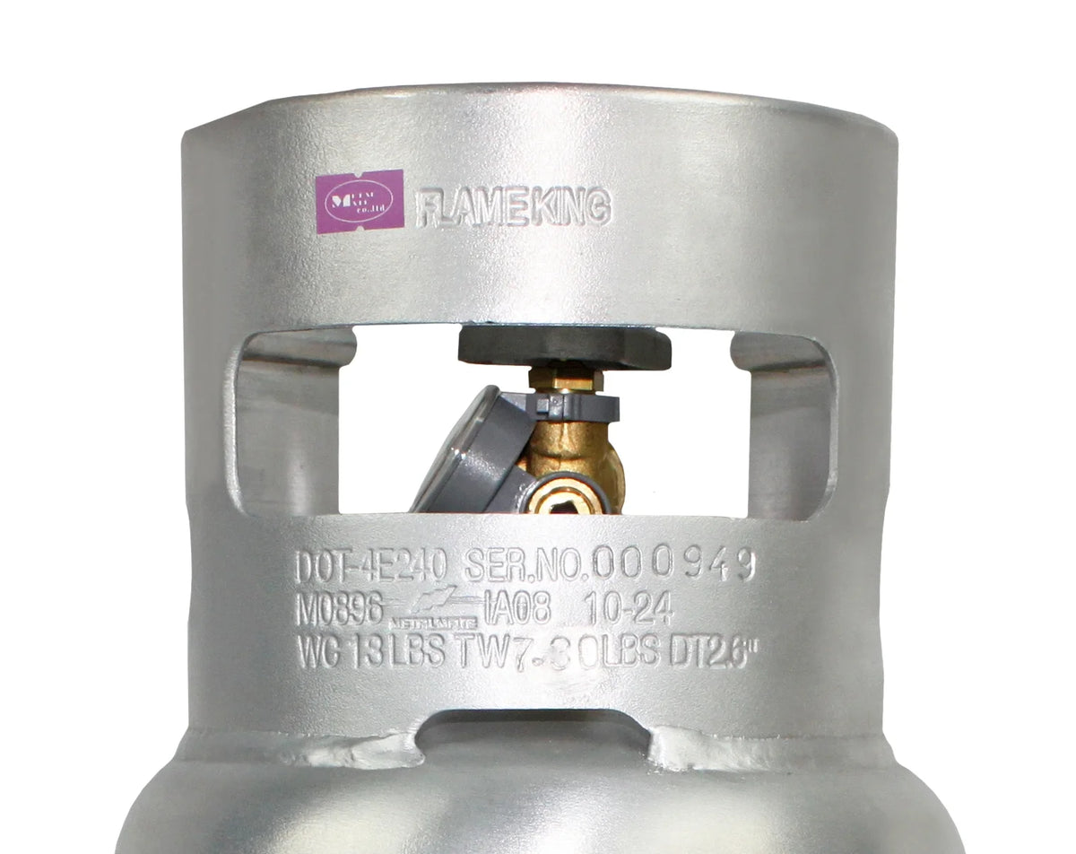 Flame King 5LB Aluminum Propane Tank with Gauge & OPD Valve, Corrosion-Resistant and Rust-Free