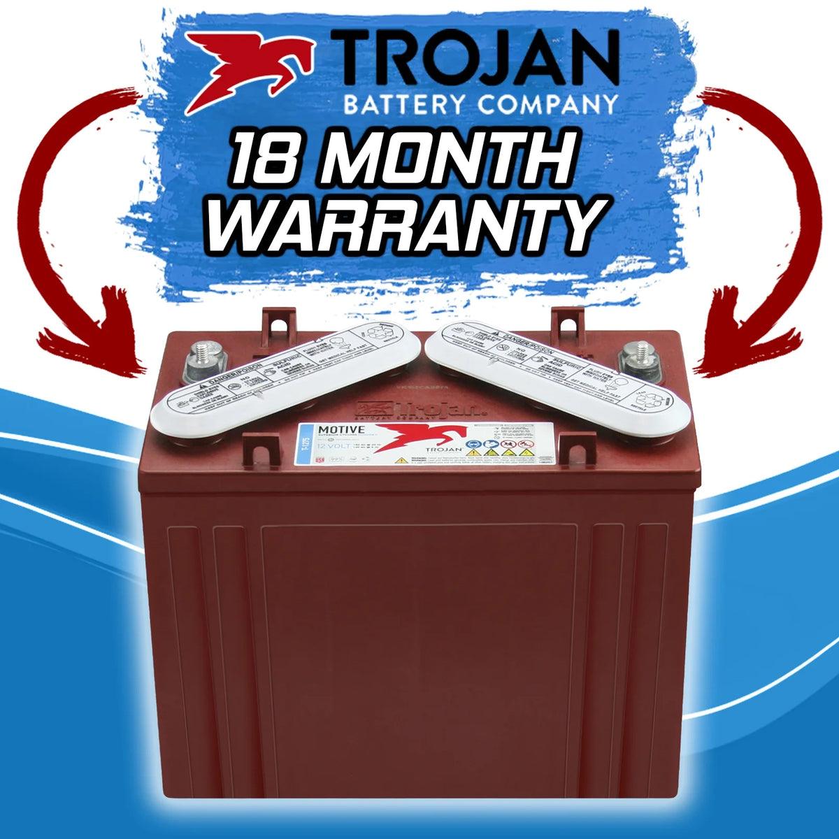 Trojan T-1275 12V 150Ah Flooded Lead Acid GC12 Deep Cycle Battery x6
