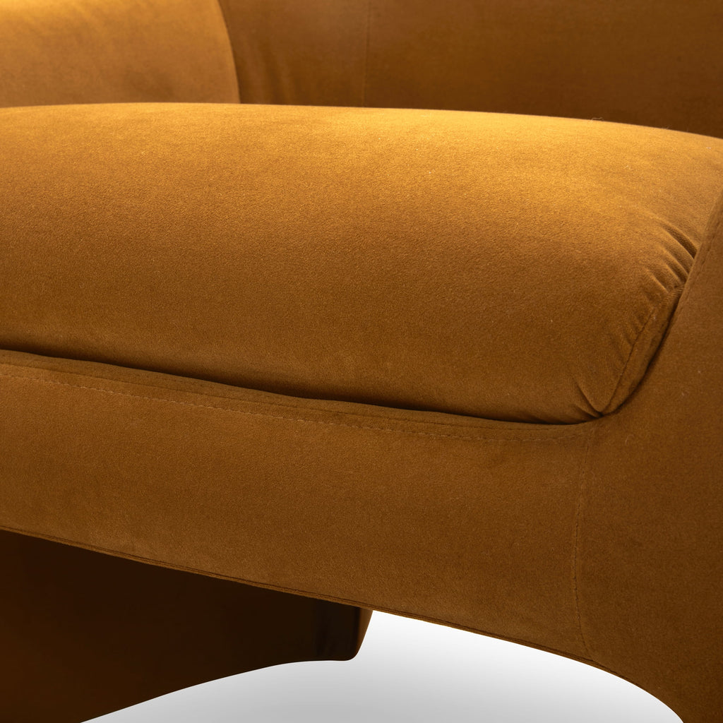 Better Homes & Gardens Emerson Curvy Accent Chair, Truffle Brown Boucle