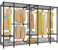 VIPEK V50 Extra Large Portable Closet Rack Bedroom Armoire Freestanding Wardrobe Closet, Heavy Duty Clothes Rack Multi-Functional Metal Clothing Rack for Hanging Clothes, Max Load 1300lbs, Black