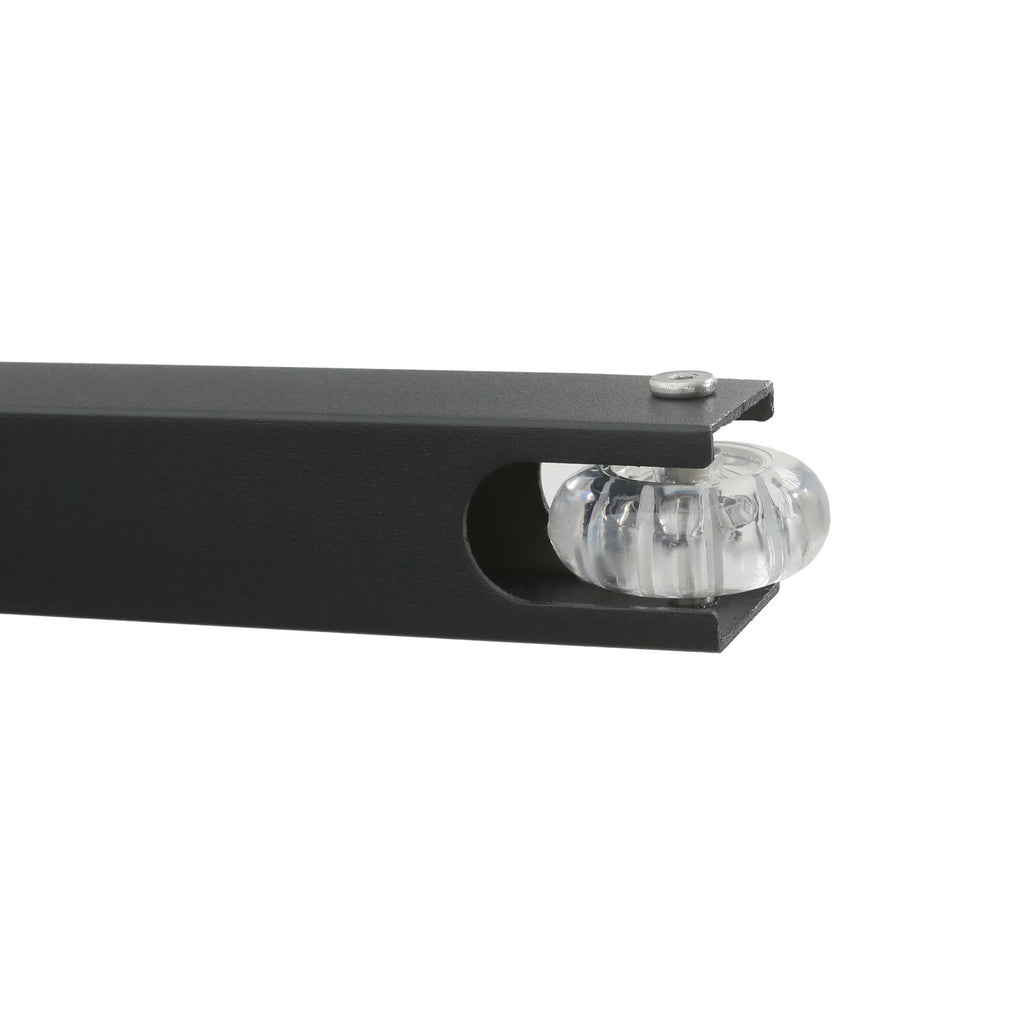 Outdoor Aluminum Mesh Chaise Lounges with Wheels and Adjustable Backrest, Black, Set of 2