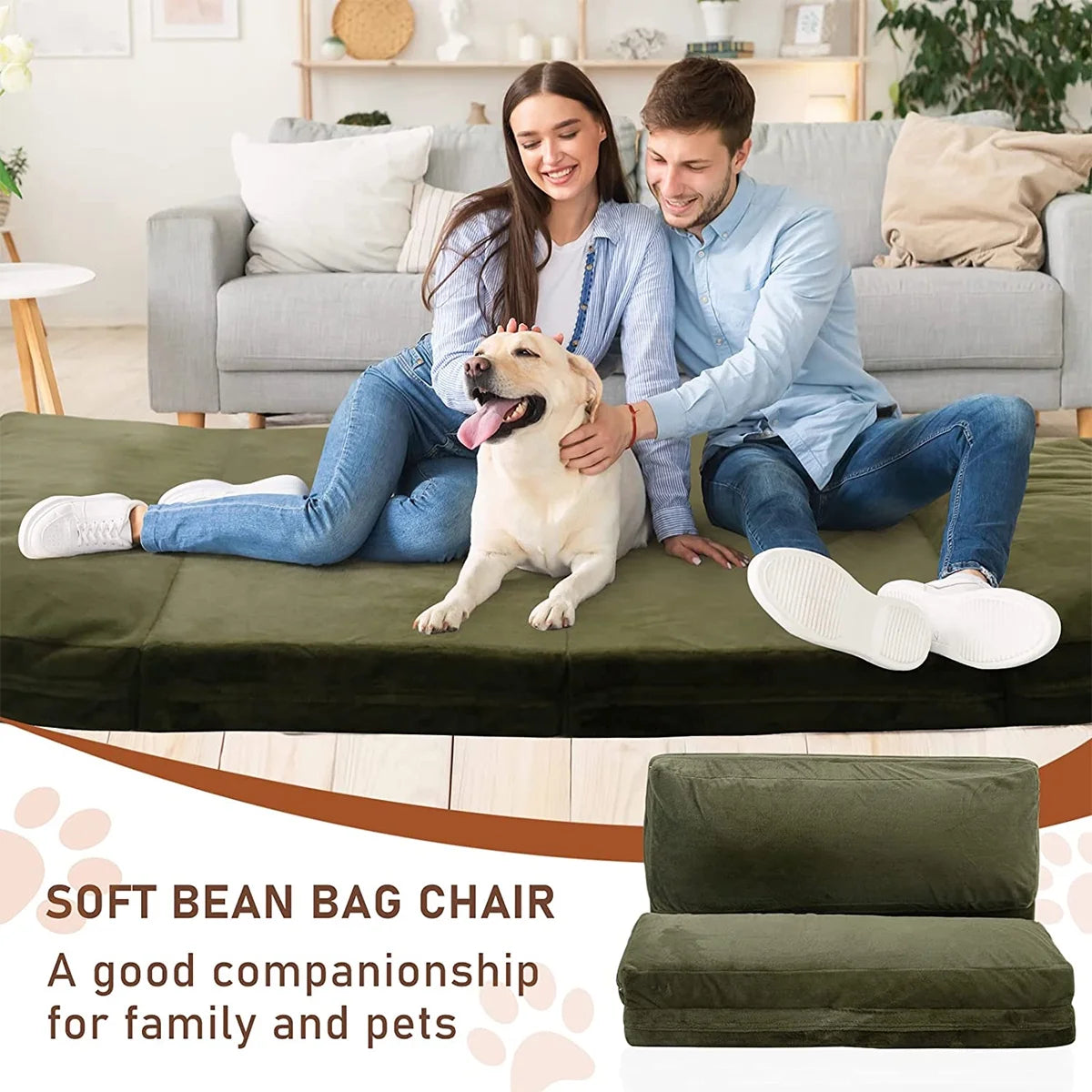 Folding Sofa Bed,Extra Thick and Long Fluffy 4 Position Convertible Flip Lounge Chair,Foam Filling Folding Matress Sofa Bean Bag with Washable Cover,Grey,39x95 Inch