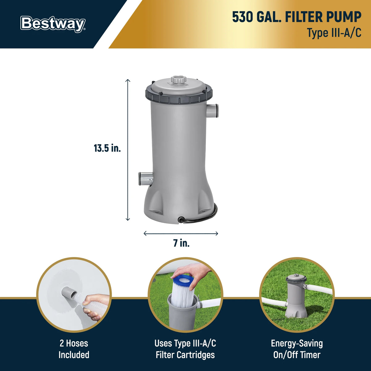 Bestway Steel Pro MAX 10' x 30" Above Ground Pool Set Round